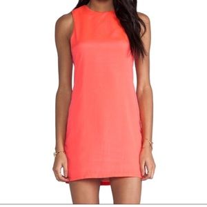 Coral Twiggy Sleeveless Shift Dress